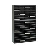 Safco Literature Organizer - 60' x 37.5' x 12.75' - 750 x Sheet - 60 Compartment(s) - Steel - Black