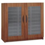 "Safco Frosted Door Literature Organizer - 30.04"" x 30"" x 14"" - 30 Compartment(s) - Cherry"