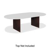 "Basyx Veneer Table Top with Slab Base - 28"" - Mahogany"