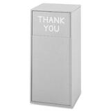 9728GR - Safco Wood Flat Top Receptacle