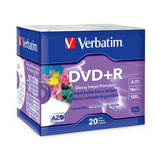 VERBATIM Verbatim 96122 DVD Recordable Media - DVD+R - 16x - 4.70 GB - 20 Pack Slim Case