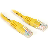 STARTECH.COM StarTech.com 1 ft Cat5e Yellow Molded Crossover RJ45 UTP Cat5e Patch Cable - 1ft Patch Cord