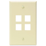 LEVITON Leviton QuickPort 4 Socket Faceplate