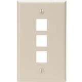 LEVITON Leviton QuickPort 3 Socket Faceplate