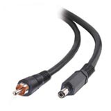 image of Cables To Go SIAMESE RG59/U RCA to RCA CCTV Cable with 5.5mm x 2.1mm DC Power - 1 x RCA Power, 1 x  - 1 x RCA Power, 1 x  - 15ft - Black