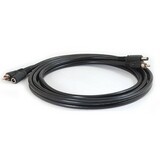image of Cables To Go Siamese RG59 RCA Cable with 5.5mm x 2.1mm DC Power - 1 x RCA Power, 1 x  - 1 x RCA Power, 1 x  - 35ft - Black