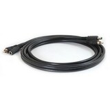 image of Cables To Go Siamese RG59/U RCA to RCA with 5.5mm x 2.1mm DC Power Cable - 1 x RCA Power, 1 x  - 1 x RCA Power, 1 x  - 75ft - Black