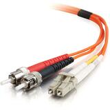 C2G 3m LC-ST 62.5/125 OM1 Duplex Multimode Fiber Optic Cable (Plenum-Rated) - Orange