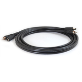 image of Cables To Go Siamese RG59/U RCA to RCA CCTV Cable with 5.5mm x 2.1mm DC Power - 1 x RCA Power, 1 x  - 1 x RCA Power, 1 x  - 25ft - Black