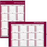 Brownline Laminated Yearly Wall Calendar C177468