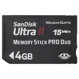 SanDisk 4GB Ultra II Memory Stick PRO Duo Card