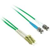 GENERIC 3m LC-ST 9/125 OS1 Duplex Singlemode PVC Fiber Optic Cable - Green