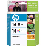 C9337FN#140 - HP No. 14D Black and Tri-color Ink Cartridges