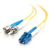 C2G 1m LC-ST 9/125 OS1 Duplex Singlemode PVC Fiber Optic Cable - Yellow