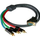 Cables To Go SonicWave Component Video to HD15 Breakout Cable - 1 x HD-15 - 3 x RCA - 75ft - Gray