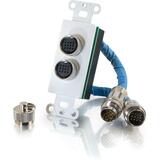 Cables To Go 2 Socket RapidRun Insert - DIN Video - White