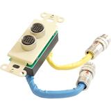 Cables To Go 2 Socket RapidRun Insert - DIN Video, DIN Video - Ivory