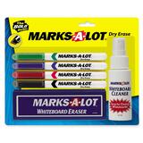 Avery Marks-A-Lot Pen Style Dry Erase Marker Kit - Black Ink, Blue Ink, Green Ink, Red Ink - 4 / Set