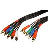 Cables Unlimited 6ft 5 RCA to 5 RCA Male to Male Component Video and Audio Cable - AUD138006W