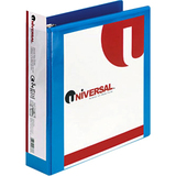 Universal Office Deluxe Round Ring Vinyl View Binder - Letter - 8.5 x 11 - 375 Sheet x 2 Capacity - Light Blue