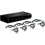 TRENDNET TRENDnet 4-Port USB / PS/2 KVM Switch Kit w/ Audio
