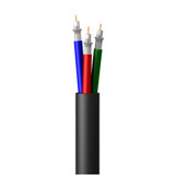 Cables To Go 3-Miniature Coax Component Video Cable (Bare wire) - 500ft - Black