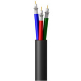 Cables To Go 3-Miniature Coax Component Video Cable (Bare wire) - 250ft - Black