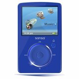 SanDisk Sansa Fuze 4GB Flash Portable Media Player Audio Player Video Player Photo Viewer FM Tuner Voice Recorder 19 Active Matrix TFT Color LCD 4GB Flash Memory Blue