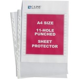 C-Line Top Loading 11-Hole Punched Sheet Protector