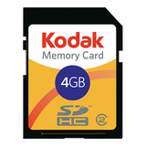 Lexar Media Kodak 4 GB Secure Digital High Capacity (SDHC) Card - 4 GB - KSD4GBPSBNA