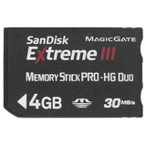SanDisk 4GB Extreme III Memory Stick PRO-HG Duo - SDMSHX3004GA31