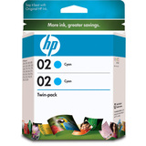 HP No. 02 Cyan Ink Cartridges - 350 Pages - Cyan