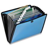 "GLOBE-WEIS Open Top Expanding File With Elastic Cord - 8.5"" x 11"" - Letter - 1 Each - Assorted"