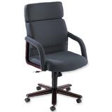 "HON 2900 Series Executive High-Back Chair - 26.25"" x 29.25"" x 43.5"" - Fabric Charcoal Gray Seat"