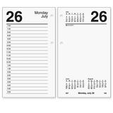 At-A-Glance Calendar Refill - Daily - 3.5" x 6" - January - 2009 till December - 2009 - 7:00 AM to 5:00 PM - 1 Day Per 2 Page(s) - White