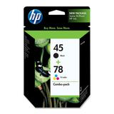 HP No. 45/78D Combo Pack Black/Color Ink Cartridge - 830, 450 Pages, Pages Black, Color - Black, Color