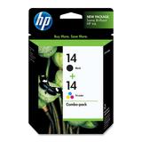 HP No. 14 Combo Pack Black/Color Ink Cartridge