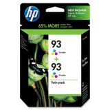 HP 93 Twin Pack Color Ink Cartridge HEWCC581FN