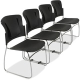 "Balt ReFlex Stacking Chair - 19.5"" x 19"" x 33.25"" - Black Seat"