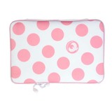 "Isis Dei 15"" Pink Polka MacBook Pro Sleeve - Neoprene, Memory Foam - Pink"