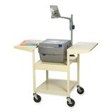 Quartet Twin Side-Shelf Overhead Projector Cart - Beige