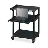 Quartet Multimedia Projector Cart - Plastic - Black