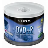 Sony DVD+R Media - 4.7GB - 120mm Standard - 50 Pack Spindle