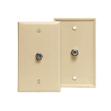 LEVITON Leviton 1 Socket Coax Faceplate