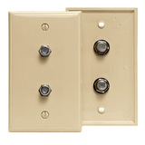 LEVITON Leviton 2 Socket Coax Faceplate