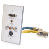 42322 - C2G RapidRun 6 Port Audio & Video Faceplate