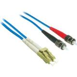Cables To Go Duplex Fiber Optic Patch Cable - 2 x LC - 6.56ft - Blue