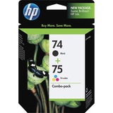 HP No. 74/75 Combo Black and Tri-Color Ink Cartridges