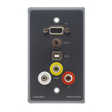 Kramer 6 Port Audio & Video Faceplate - WAV6UBA