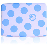 Isis Dei Blue Polka Notebook Sleeve - Neoprene, Memory Foam - Light Blue, White